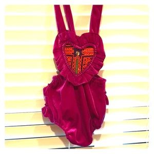 Little Moon Velvet Playsuit